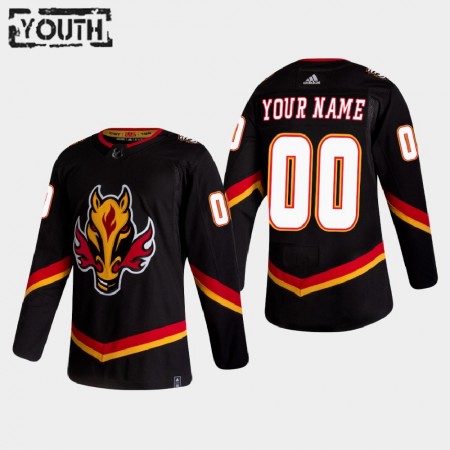 Kinder Eishockey Calgary Flames Trikot Custom 2020-21 Reverse Retro Authentic